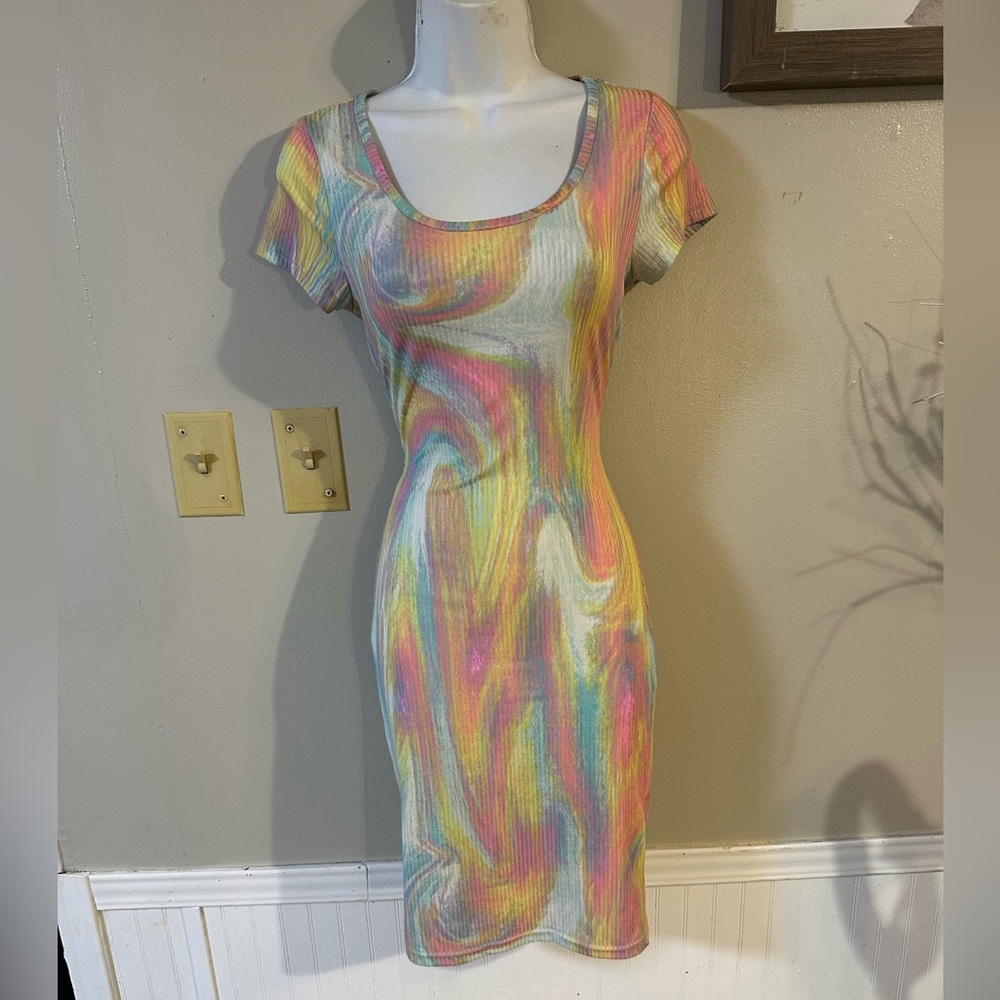 Colorful Swirl Mini Dress